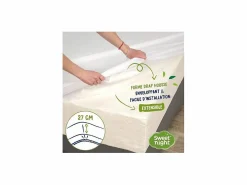 Protector de colchón impermeable antiácaros Greenfirst - 80 x 190/200 cm - Molleton 100% algodón Blanco