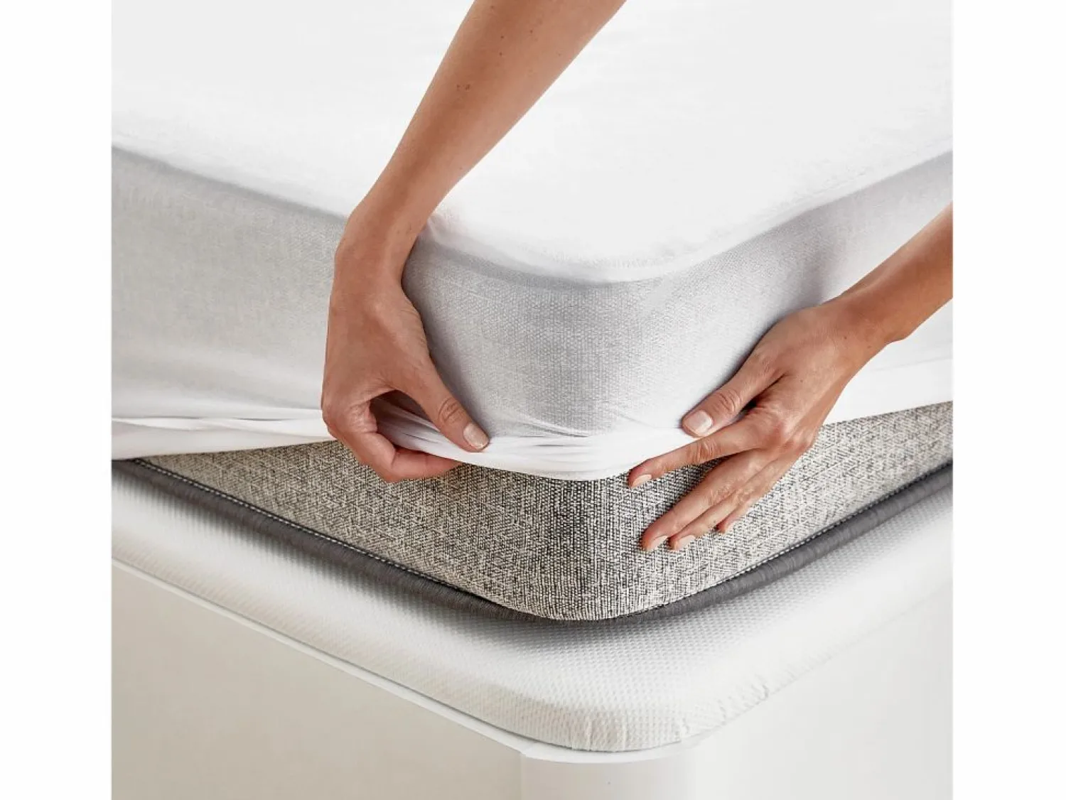Hot Protector de colchón 135x196cm| HOME| Algodón Rizo| 32cm Protector De Colchón