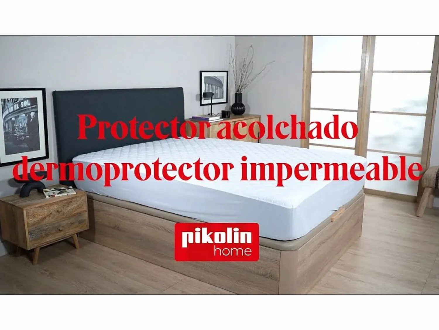 PIKOLIN Protector de colchón 200x196cm| HOME| Aloe Vera| Hasta 32cm