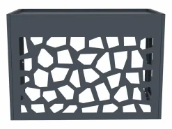 Hot Vente-unique Protector para aire acondicionado / bomba de calor perforado en aluminio - Con puerta de acceso - Antracita - KAZOMA Gris antracita