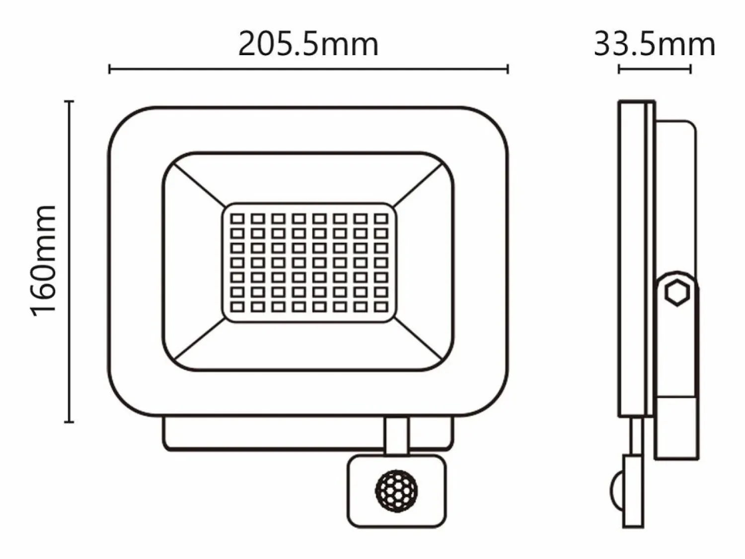 Clearance Proyector LED 230V 50W 4250lm 4000K con PIR Multicolor