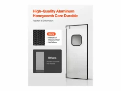 Puerta Batante SucceBuy de Acero Inoxidable, con Panel Simple para Apertura de Puerta de 91 x 213 cm, Fácil de Instalar, Funcionamiento Fluido y Silencioso