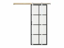 Puerta corredera - vidrio templado - Alt. 205 x Ancho 83 cm - WILDEN II Puerta Corredera