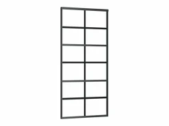 Puerta corredera con herrajes ESG vidrio y aluminio 90x205 cm ES716779