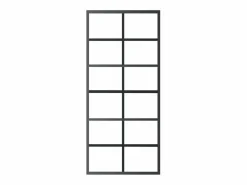 Puerta corredera con herrajes ESG vidrio y aluminio 90x205 cm ES716779