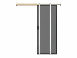 Outlet Puerta corredera con riel - vidrio templado ahumado - Alt. 205 x Ancho 83 cm - LINCI II Puerta Corredera