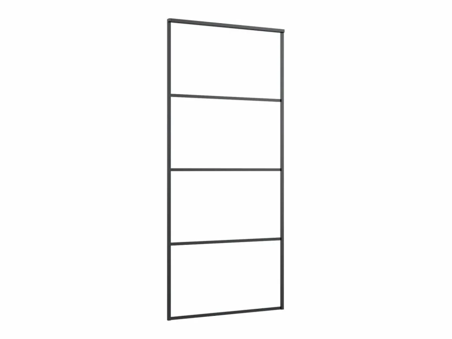 Puerta corredera con set herrajes vidrio ESG aluminio 90x205 cm ES641494