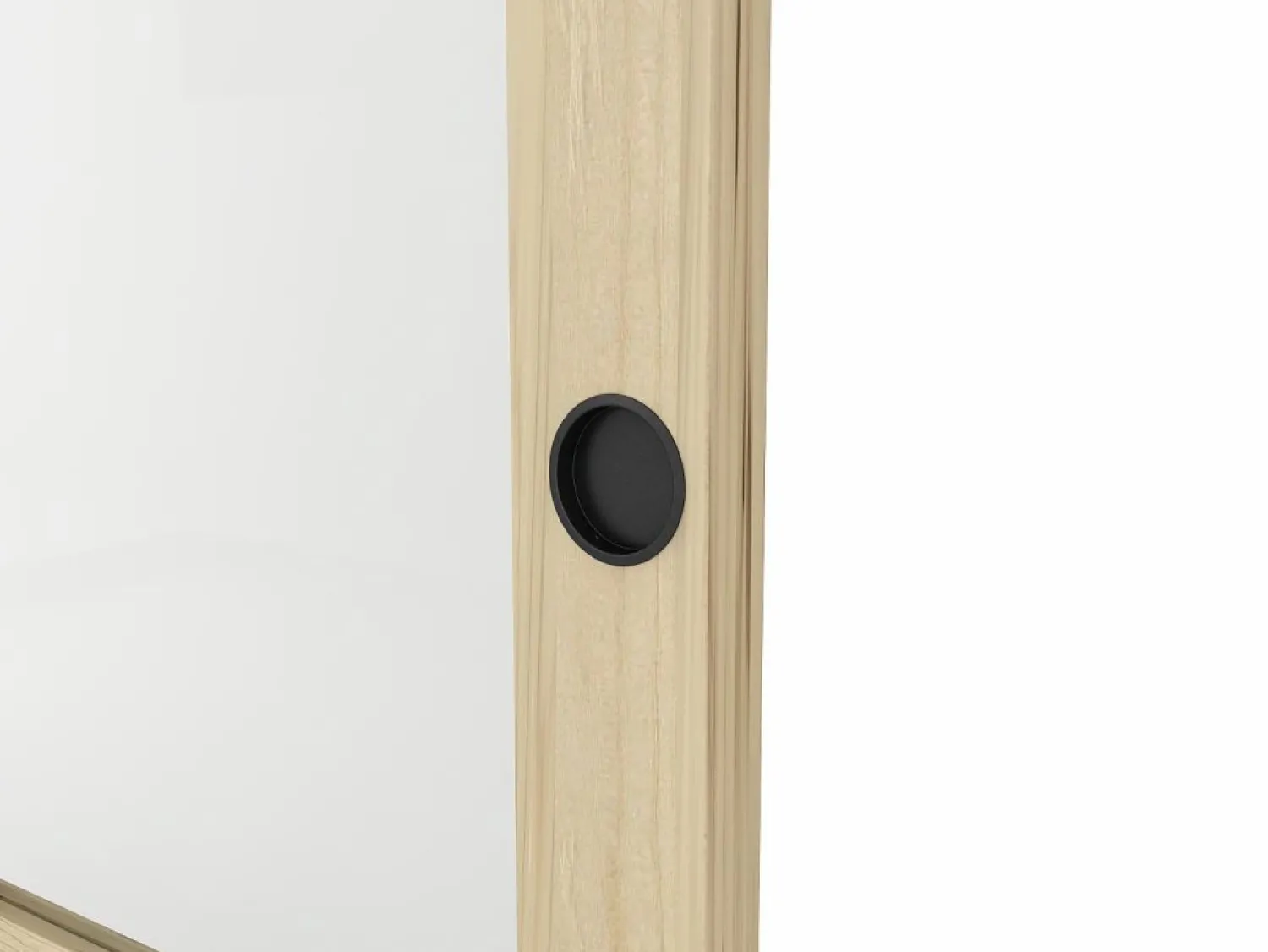 Clearance Vente-unique Puerta corredera doble empotrada 3 ventanas 2 x L63 cm Vidrio templado ACOSTA II Color natural claro