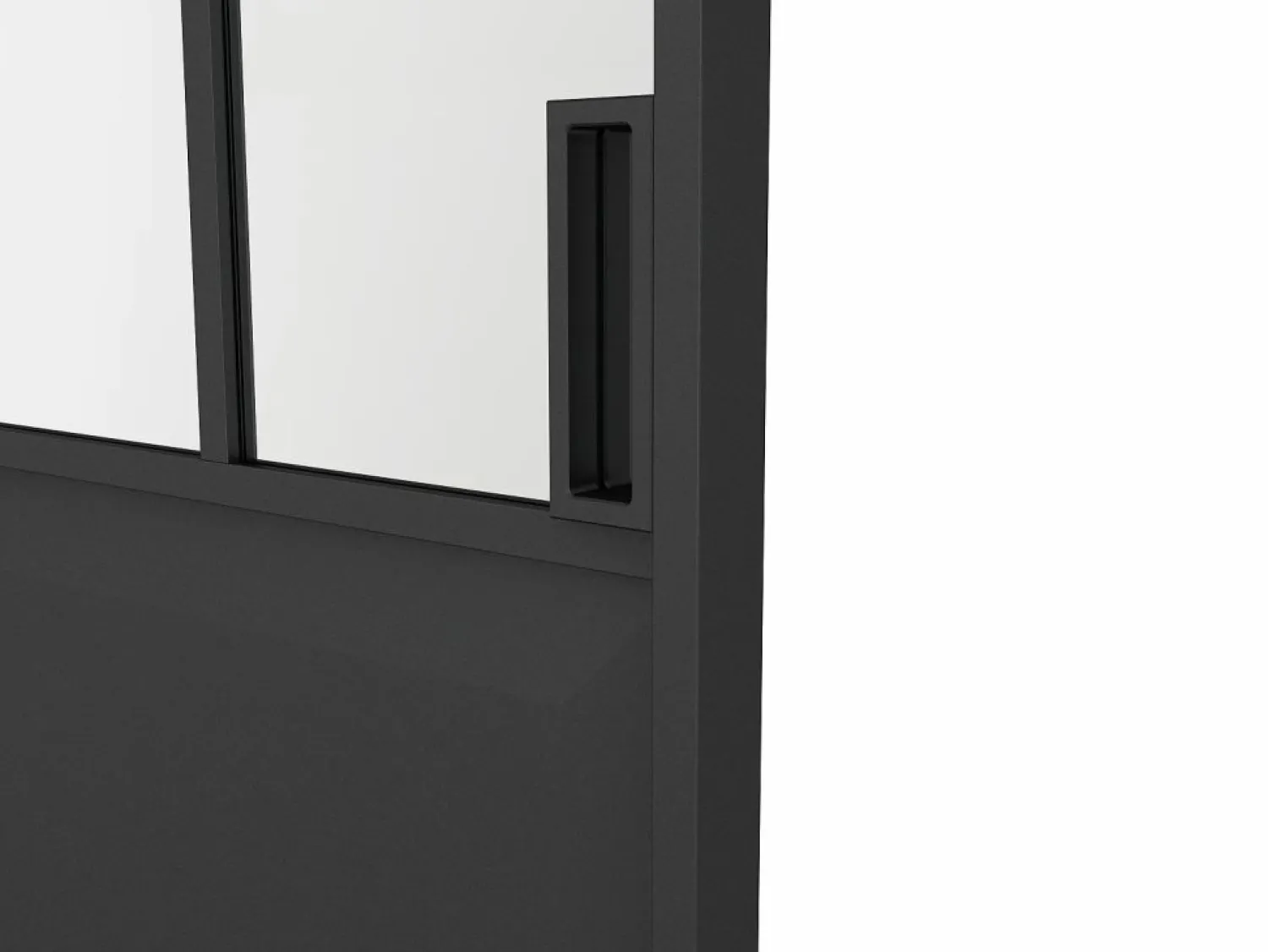 Best Puerta corredera doble empotrada vidrio templado 2 x Alt. 205 x Ancho 63 cm, ARTISTO II Puerta Corredera