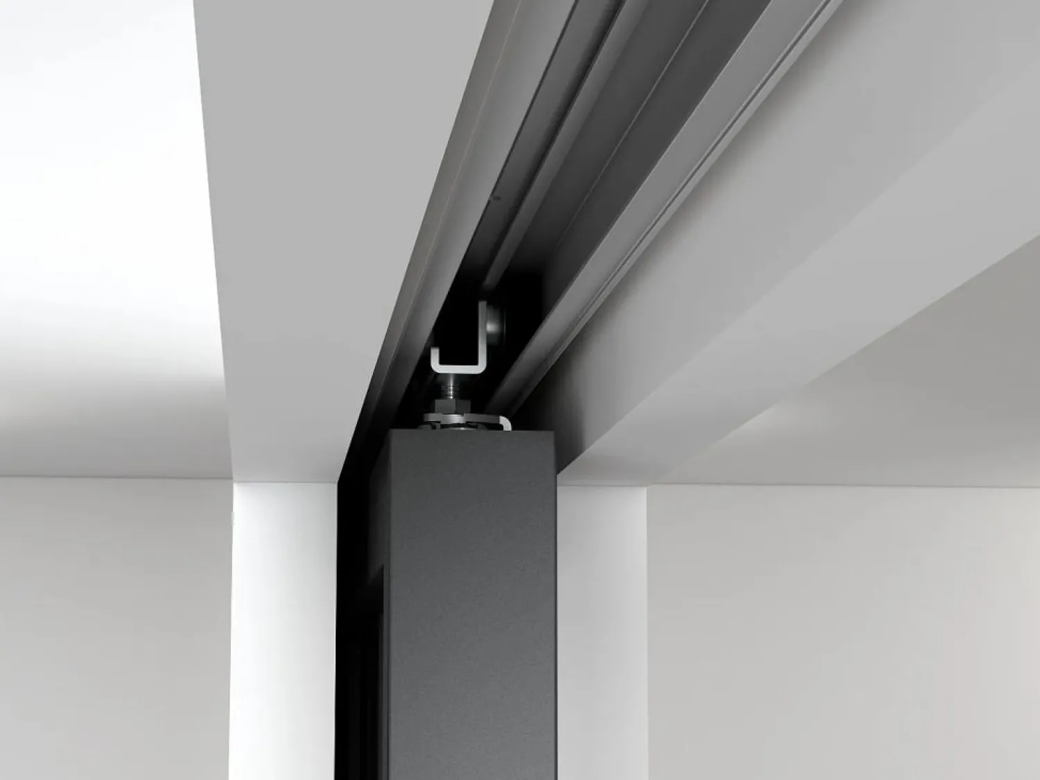 Best Puerta corredera doble empotrada vidrio templado 2 x Alt. 205 x Ancho 63 cm, ARTISTO II Puerta Corredera