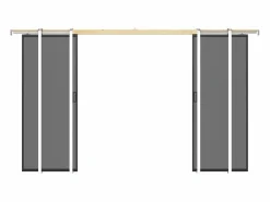 Online Puerta corredera doble sistema de empotramiento - vidrio ahumado - 2 x Alt. 205 x Ancho 73 cm - LINCI II Puerta Corredera