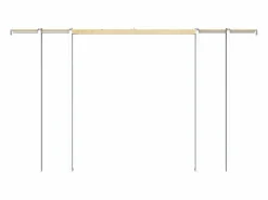 Sale Vente-unique Puerta corredera doble sistema de empotrable vidrio templado, 2 x Alt. 205 x Ancho 93 cm, ARTISTO II Negro