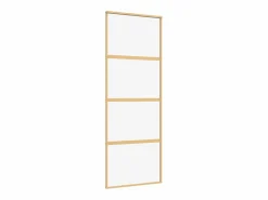 Best Puerta corredera dorada de vidrio ESG transparente y aluminio ES940037 Puerta Corredera