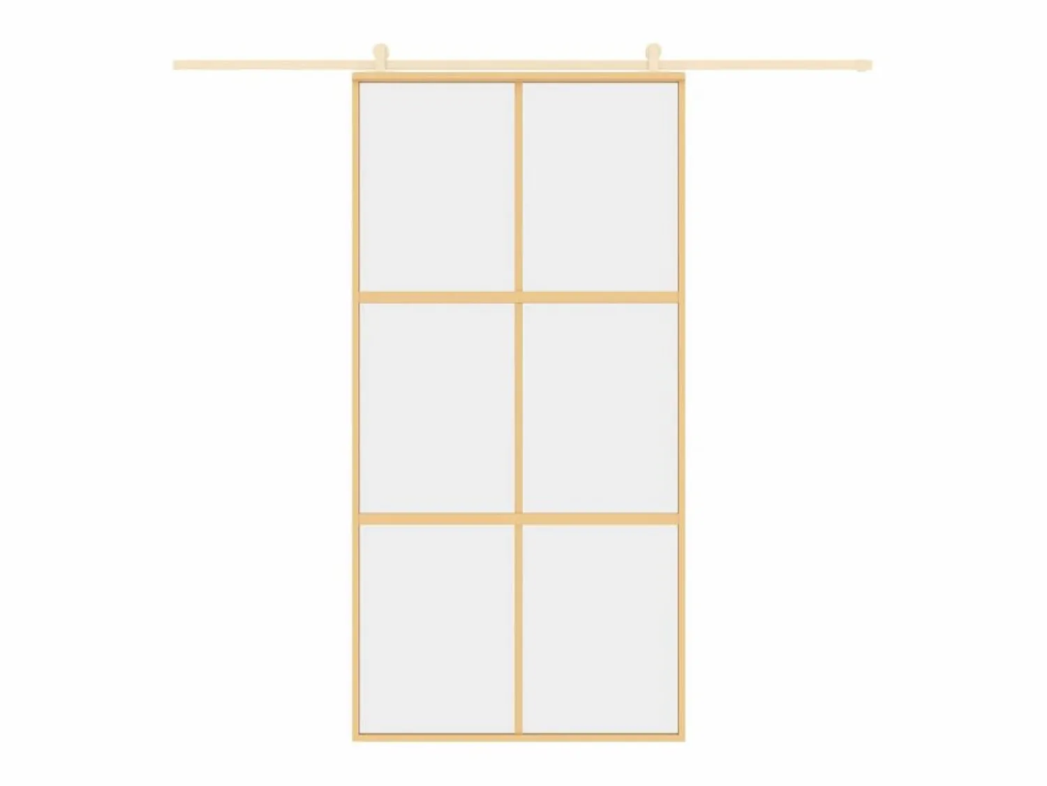 Best Puerta corredera dorada de vidrio ESG transparente y aluminio ES827137 Puerta Corredera