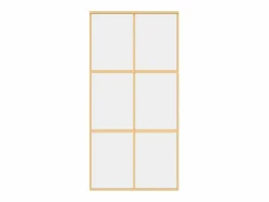 Best Puerta corredera dorada de vidrio ESG transparente y aluminio ES827137 Puerta Corredera