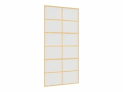 Puerta corredera dorada de vidrio ESG esmerilado y aluminio ES115497