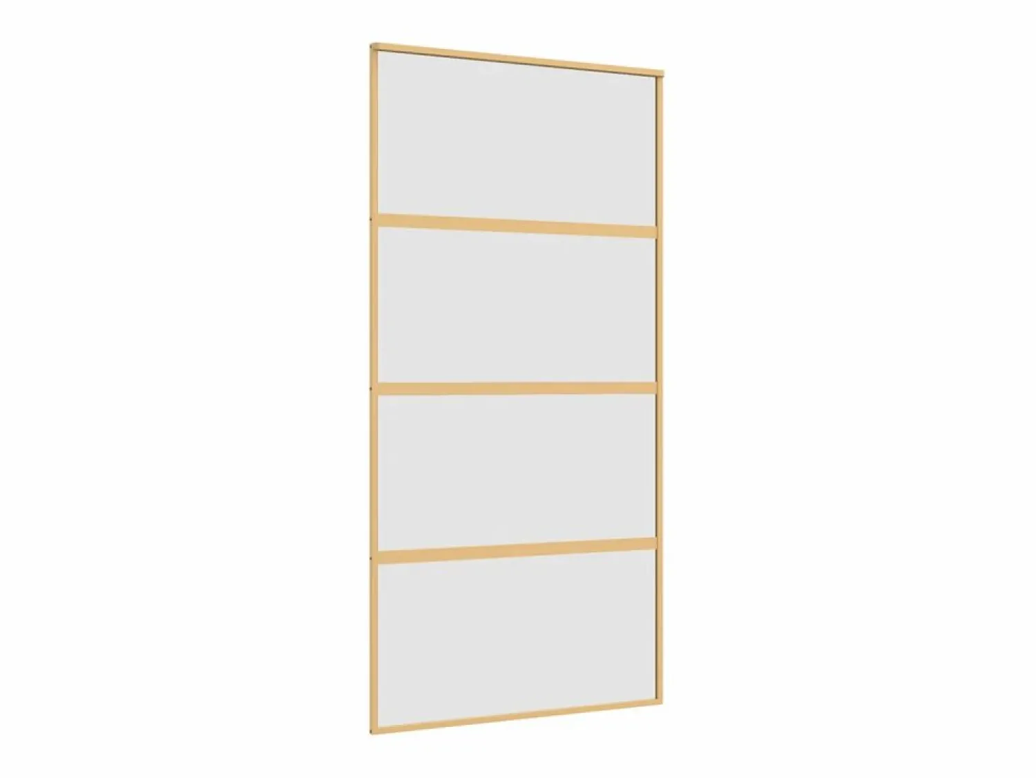 Puerta corredera dorada de vidrio ESG esmerilado y aluminio ES734672