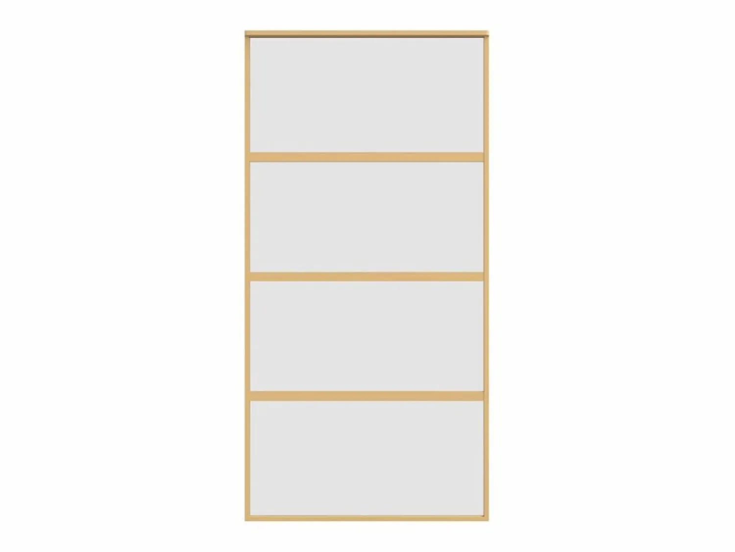 Puerta corredera dorada de vidrio ESG esmerilado y aluminio ES734672