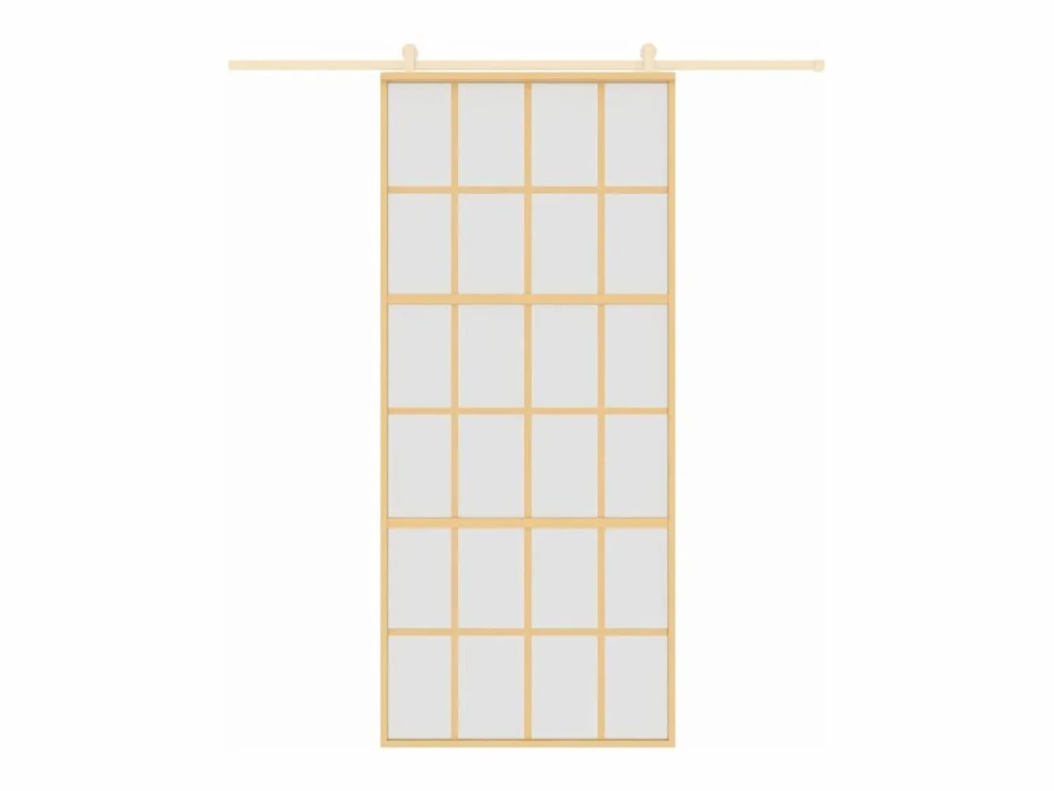 Puerta corredera dorada vidrio ESG esmerilado aluminio 90x205cm ES114767