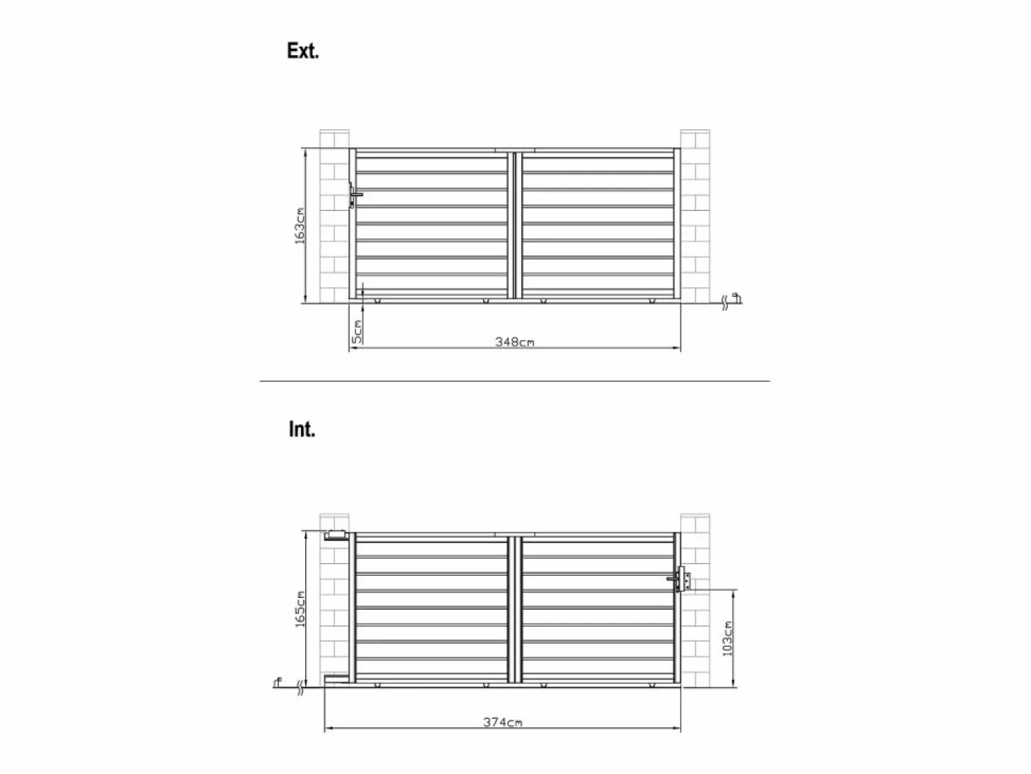 Discount EXPERTLAND Puerta corredera eléctrica de aluminio perforado L374 x H165 cm antracita PRIMO Gris antracita