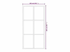 vidaxl Puerta corredera ESG vidrio y aluminio negra 102x205 cm
