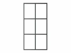Puerta corredera ESG vidrio y aluminio negra 102x205 cm ES170789