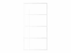 Puerta corredera ESG vidrio y aluminio blanca 102,5x205 cm ES223391