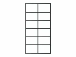 New vidaxl Puerta corredera ESG vidrio y aluminio negra 102x205 cm Negro