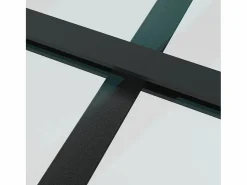 New vidaxl Puerta corredera ESG vidrio y aluminio negra 102x205 cm Negro