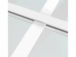 Puerta corredera ESG vidrio y aluminio blanca 76x205 cm ES156348