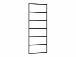 Puerta corredera ESG vidrio y aluminio negra 76x205 cm ES145983 Negro