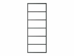 Puerta corredera ESG vidrio y aluminio negra 76x205 cm ES145983 Negro