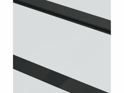 Puerta corredera ESG vidrio y aluminio negra 76x205 cm ES145983 Negro