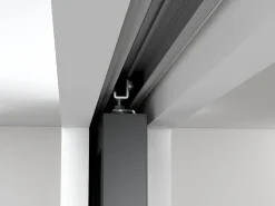 Vente-unique Puerta corredera estilo taller en sistema de empotrado, vidrio templado, Alt. 205 x Ancho 83 cm, ARTISTO II