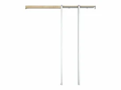 Outlet Vente-unique Puerta corredera estilo taller en sistema de empotrado, cristal esmerilado, Alt. 205 x Ancho 83 cm, ARTISTO II Negro