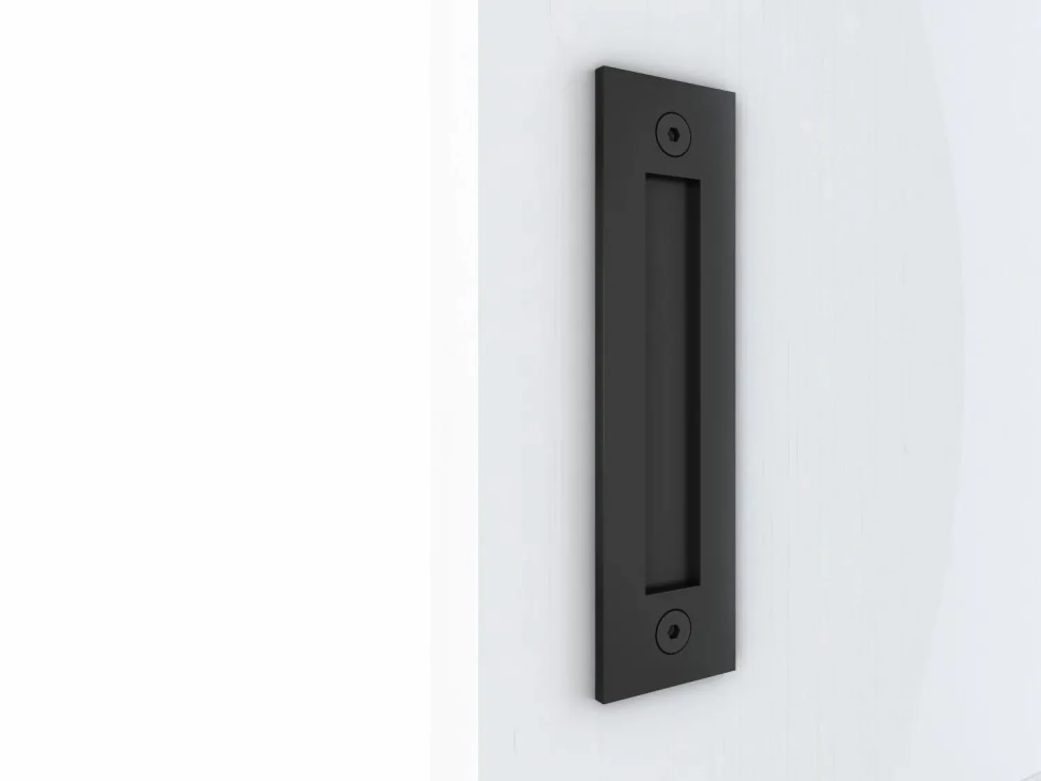 Vente-unique Puerta corredera invisible de madera y MDF - 93 x 210 cm - - SOMIRI Blanco