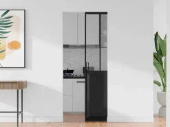 Outlet Puerta corredera tipo taller, vidrio templado, Alt. 205 x Ancho 93 cm, ARTISTO II Puerta Corredera