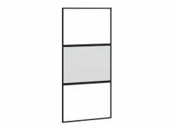 Online Puerta corredera vidrio templado y aluminio negra 102,5x205 cm ES420832 Puerta Corredera