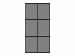 Puerta corredera vidrio templado y aluminio negra 102,5x205 cm ES535337