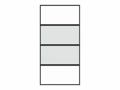Clearance Puerta corredera vidrio templado y aluminio negra 102,5x205 cm ES270844 Puerta Corredera