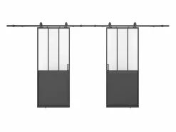 Online Puerta corredera vista doble de vidrio esmerilado 2 x Alt. 205 x Ancho 73 cm, ARTISTO II Puerta Corredera