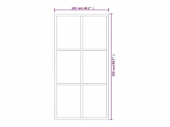 Puerta corredera y herrajes Cristal y Aluminio 102x205cm