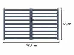 Habitat et jardin Puerta de aluminio calada "Martin" - 340 x 180 cm -