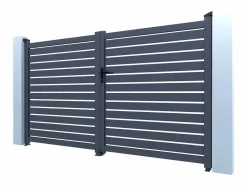 Habitat et jardin Puerta de aluminio semiperforada <><noscript><img width=