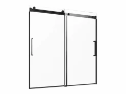 Puerta de Bañera SucceBuy, Deslizante Sin Marco, 142 a 152 cm Ancho x 152 cm Alto, de Vidrio para Baño Transparente