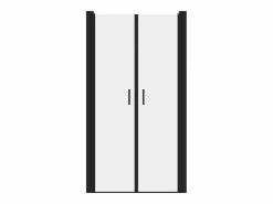 Clearance Puerta de ducha batiente mate, 90 x 195 x 1,92 cm, vidrio y metal, SARASOTA Mampara De Ducha