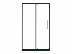 Shower & Design Puerta de ducha corredera mate estilo industrial, 140 x 195 cm, TORONI