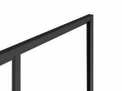 Online Shower & Design Puerta de ducha corredera mate estilo industrial, 120 x 195 cm, TORONI Negro