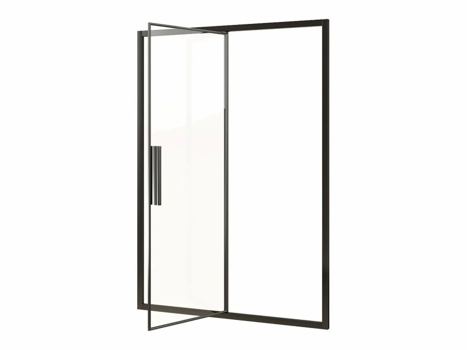Shower & Design Puerta de ducha corredera mate estilo industrial - 140 x 195 cm - TORONI