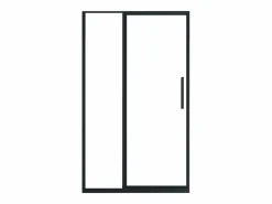 Best Puerta de ducha corredera mate estilo industrial, 120 x 195 cm, TORONI Mampara De Ducha